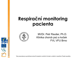 Prezentace - Respirační monitoring pacienta