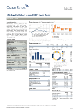 CS (Lux) Inflation Linked CHF Bond Fund