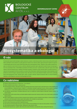 Biosystematika a ekologie