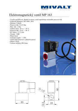 Elektromagnetický ventil MP 163
