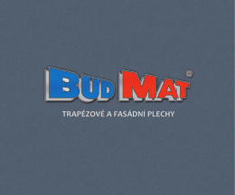kompletní nabídka trapézových profilů BUDMAT
