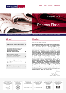 11-2015 Pharma Flash - Havel, Holásek & Partners