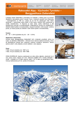 Rakouské Alpy - Východní Tyrolsko – Berggasthaus Zettersfeld