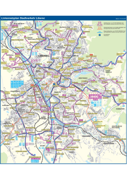 LIBEREC Liniennetzplan Stadtverkehr Liberec