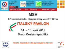 Prezentace Area Italia-MSV 2015 - Camera di Commercio e dell
