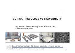 3D tisk - revoluce ve stavebnictví