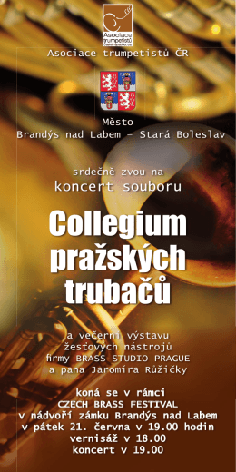 Příloha: Pozvanka Czech Brass Festival