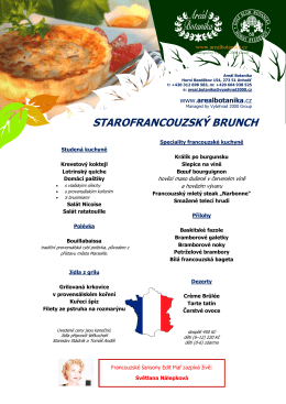 STAROFRANCOUZSKÝ BRUNCH