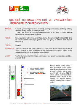 Statická ochrana cyklistů v cyklopruhu PDS.pages