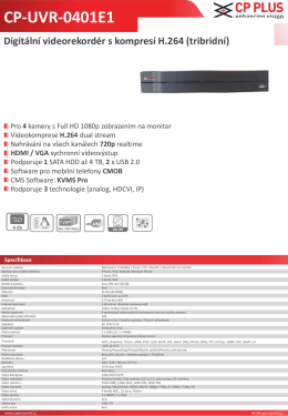 CP-UVR-0401E1 Digitální videorekordér s kompresí H