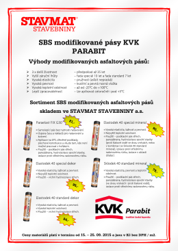 SBS modifikované pásy KVK PARABIT - plakát