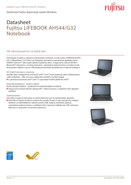 Datasheet Fujitsu LIFEBOOK AH544/G32 Notebook