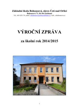 Výroční zpráva školy 2014-2015