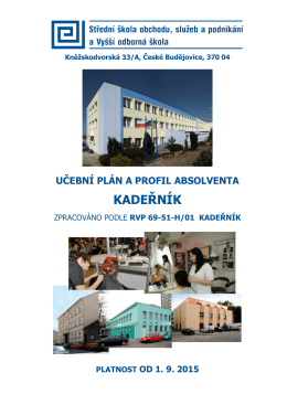 KADEŘNÍK - Střední škola