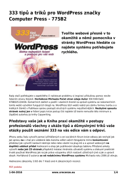 333 tipů a triků pro WordPress značky Computer Press