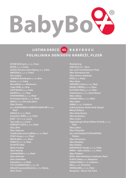 dárcům - Babybox