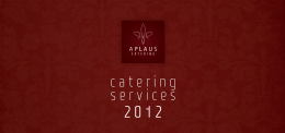 APLAUS CATERING Informační leták