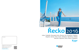 Katalog Řecko 2016 - Greece Tours Prague