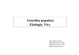 Genetika populací, Ekologie, Viry