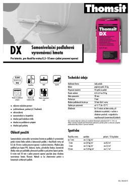 Thomsit DX Samonivelační podlahová vyrovnávací hmota (Polsko)