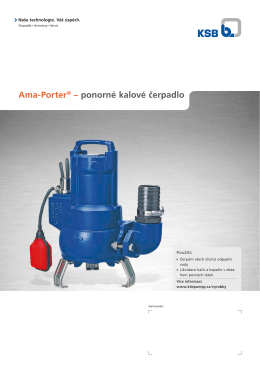 Ama-Porter® – ponorné kalové čerpadlo