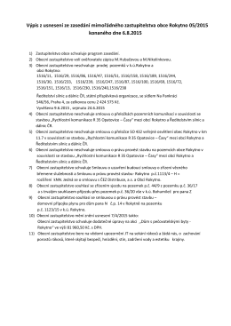 Výpis z usnesení ze zasedání mimořádného zastupitelstva obce