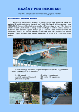 BAZÉNY PRO REKREACI - Bazény a wellness sro