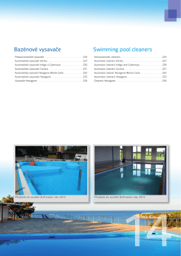 Bazénové vysavače Swimming pool cleaners