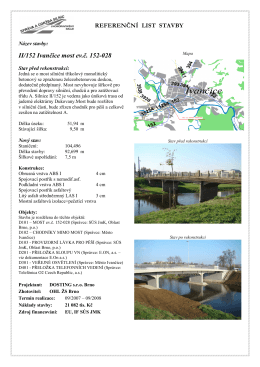 Referenční list stavby - II/152 Ivančice most ev. č. 152-028