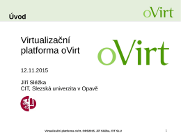 Virtualizační platforma oVirt