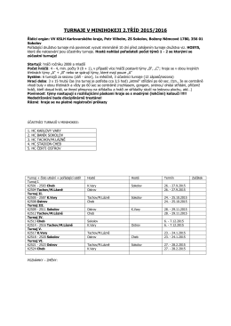 TURNAJE V MINIHOKEJI 2.TŘÍD 2015/2016