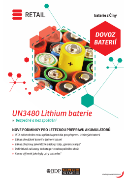 UN3480 Lithium baterie