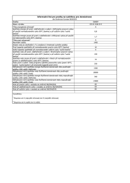 Informační list pro pračky se sušičkou pro domáctnost,