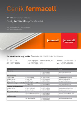 Fermacell - ceník produktů 2015