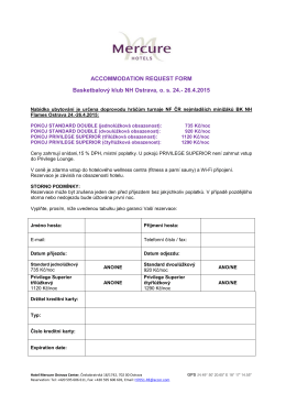 Accommodation request form_BK NH OSTRAVA