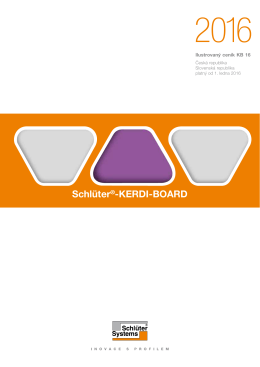 Ilustrovaný ceník KERDI-BOARD 16 (pdf - 0,4 MB) - Schlüter