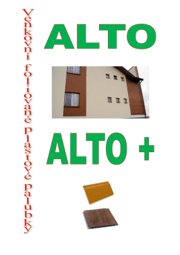 Přehled plastových palubek Alto a Alto+