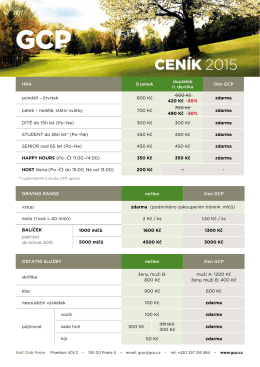 Ceník 2015 - Golf Club Praha