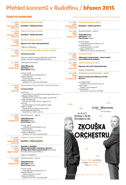 březen 2015 - Česká filharmonie