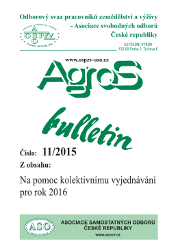 agros bulletin 2015/11