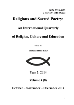 4/2014 - Religious and Sacred Poetry