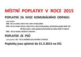 místní poplatky v roce 2015