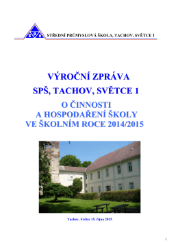Výroční zpráva 2014 - 2015 - Střední průmyslová škola Tachov