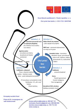 diagram aktivit k projektu Chci práci bez bariér