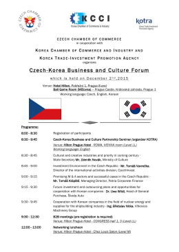 Czech-Korea Business and Culture Forum