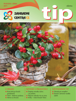 TIP Podzim a Zima 2015 - Zahradní centra CS, obchodní družstvo