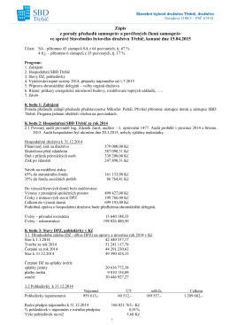 Zápis z porady zástupců samospráv 15.4.2015