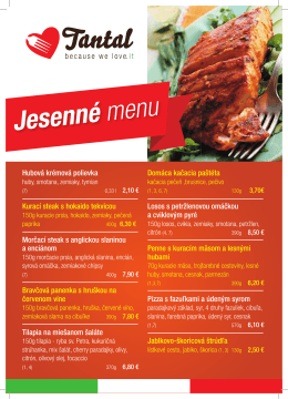 Jesenné menu - Tantalexpres.sk