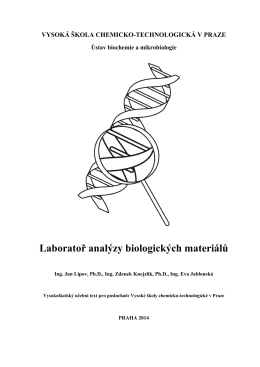 Skripta - VŠCHT | Ústav Biochemie a Mikrobiologie