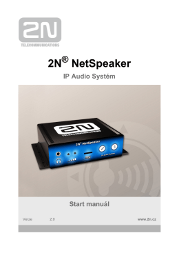 Start manuál 2N® NetSpeaker - 2N WIKI